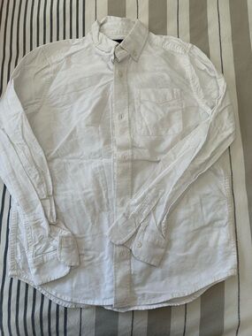 The Children's Place White Button-Down Long Sleeve Shirt